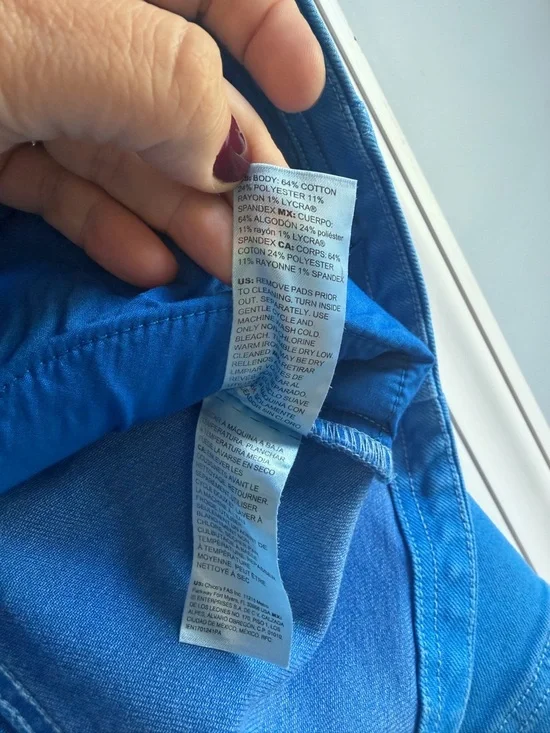 WHBM Women’s Blue Tailored Jean Jacket - Picture 8 of 14